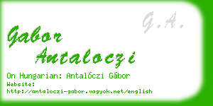 gabor antaloczi business card